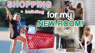 REDOING MY ROOM shopping & building furniture | episode 1