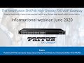 Patton SN4740 High-Density FXS Gateway Webinar | VoIP Supply