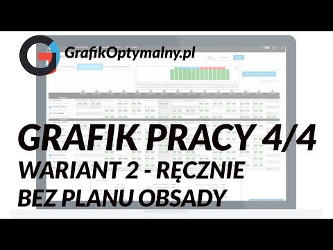 Krok 4, Wariant 2: Grafik bez planu obsady - ręczne tworzenie