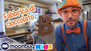 Fabbrica di CIOCCOLOATO | BLIPPI video per bambini @MoonbugKidsItaliano
