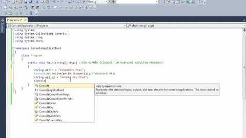 C# Hazır Metotlar toLower Metodu Kullanımı