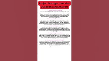 Project Manager Interview Questions and Answers (Pass Your Interview)