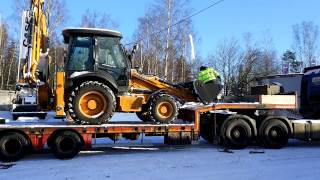 CASE 570 T погрузка на трал(, 2017-02-27T14:09:42.000Z)