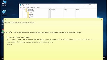 The application was unable to start correctly 0xc0000018