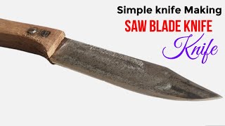 simple knife making with an old saw blade