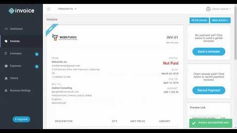 How to create and send your first invoice