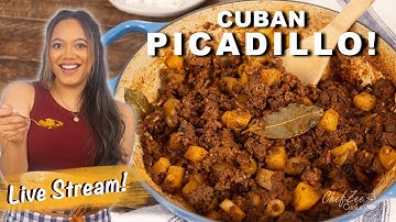 Cuban Style Picadillo | Cook with Me LIVE | Cuban Recipes | Chef Zee Cooks