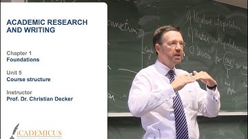 Academic research and writing – Chapter 1 Foundations – Unit 5 Course structure