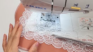 Simple trick to sew lace on neckline that you should know by Tale Handmade 4,446 views 8 days ago 4 minutes, 32 seconds