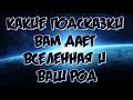 ШЁПОТ ВСЕЛЕННОЙ. КАКИЕ ПОДСКАЗКИ ВАМ ДАЕТ ВСЕЛЕННАЯ И ВАШ РОД ?