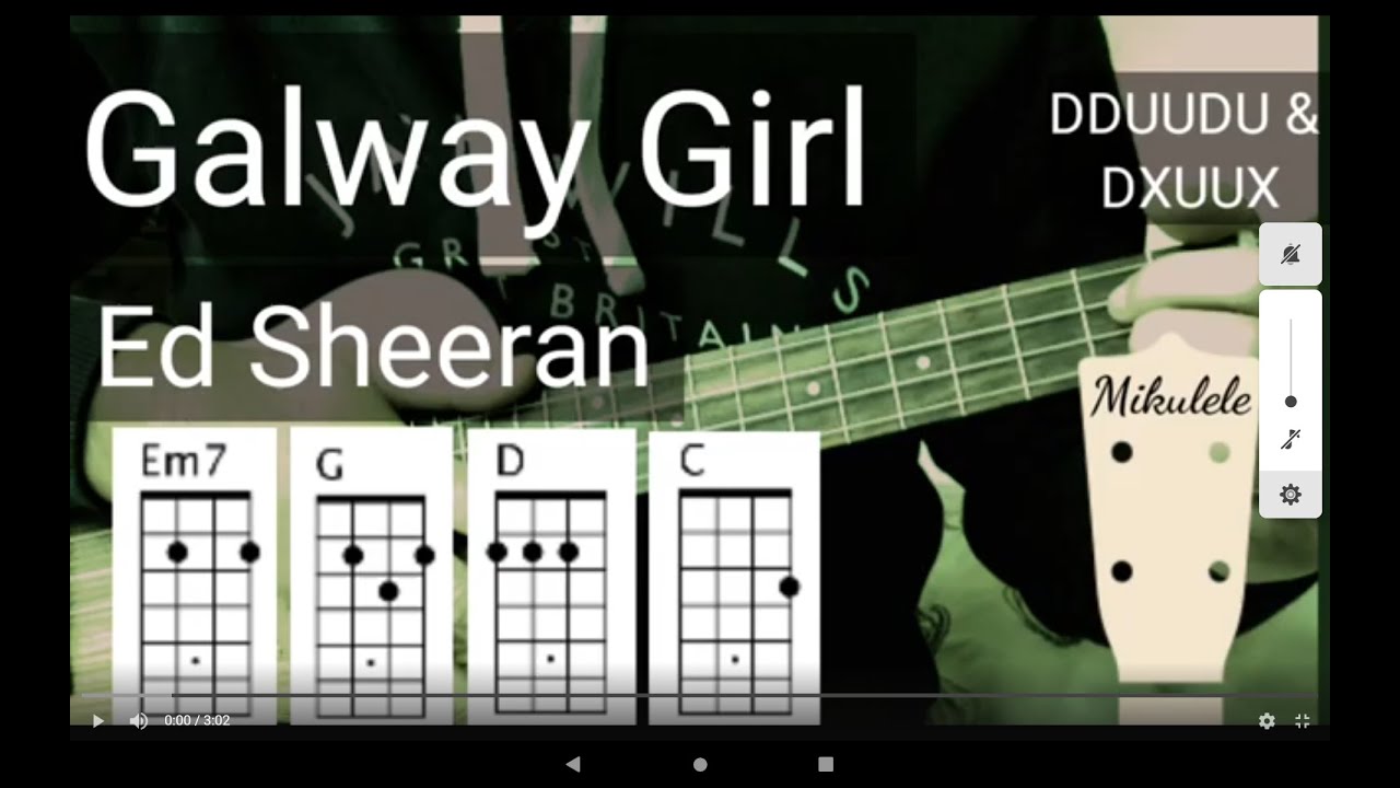 Galway Girl Ed Sheeran ukulele tutorial / playalong YouTube
