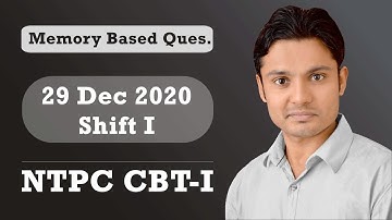 RRB NTPC CBT-1 | 29 Dec 2020 | 1st Shift | Memory Based Maths Questions | Harendra Sir