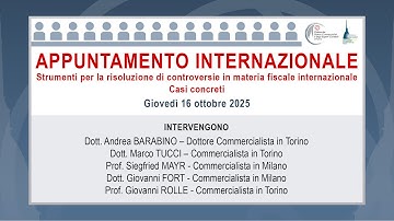 Strumenti per la risoluzione di controversie in materia fiscale internazionale - Casi concreti