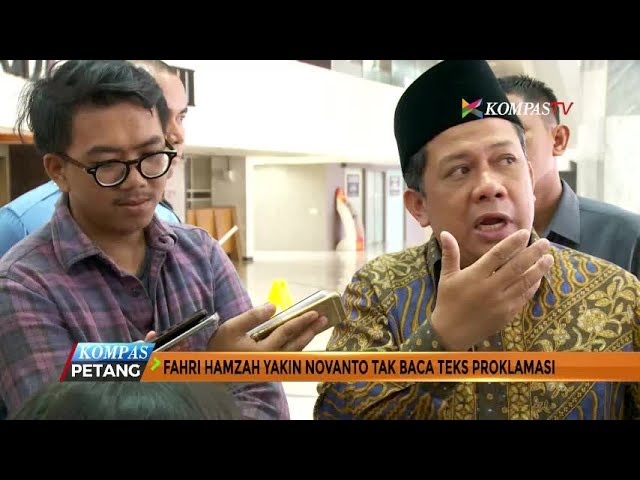 Fahri Hamzah Yakin Setya Novanto Tak Baca Teks Proklamasi class=