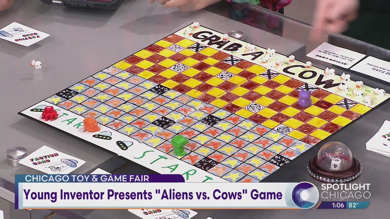 Young Inventor Presents "Aliens vs. Cows" Game - YouTube