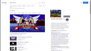 Green Hill Zone (Sonic) - Google Easter Egg
