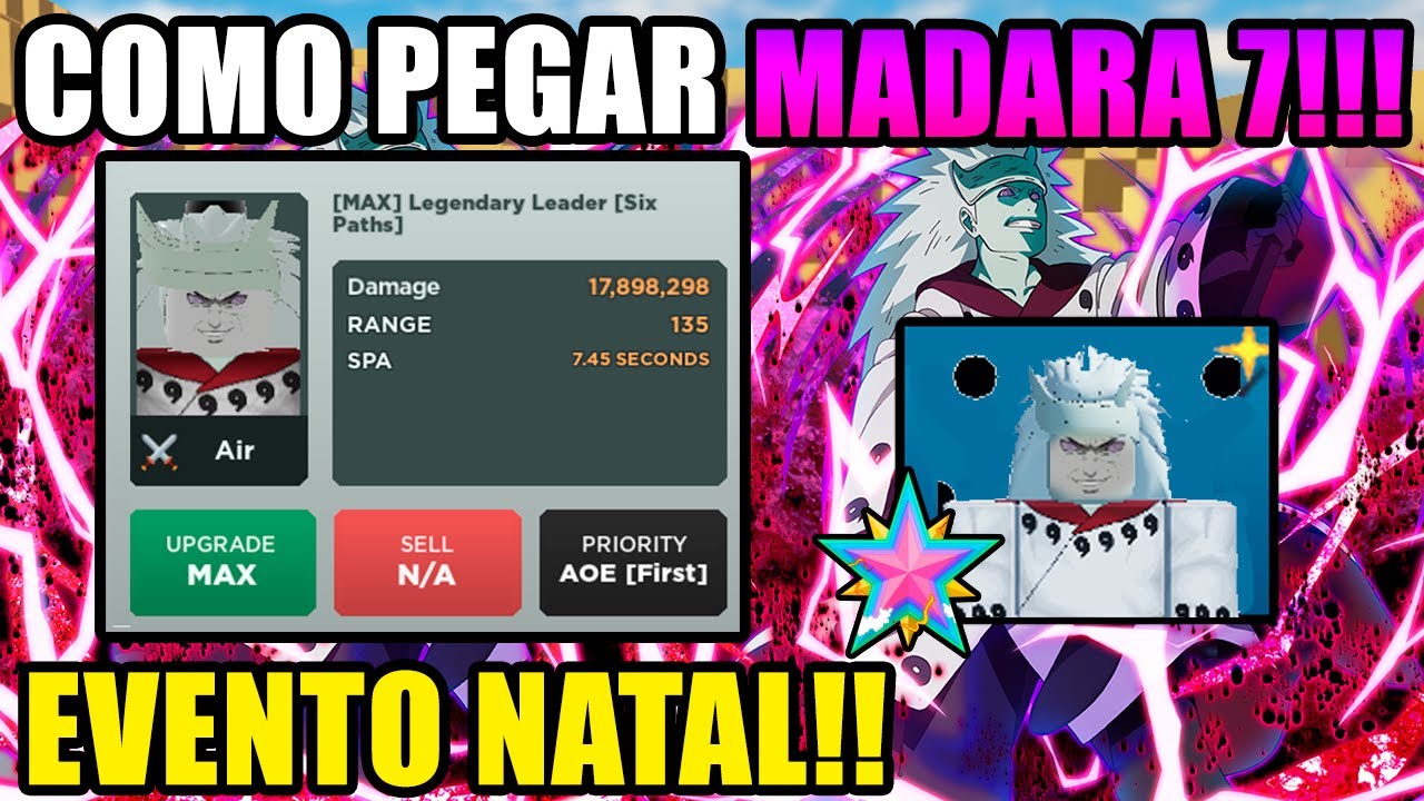 COMO PEGAR O MADARA 6 ESTRELAS + SHOWCASE ALL STAR TOWER DEFENSE 