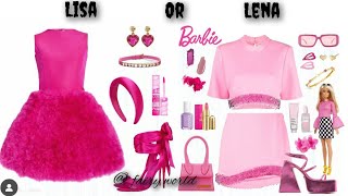lisa or lena 💖 barbie style💖 barbie fashion outfits ,makeup and jewellery