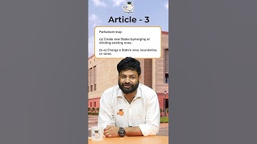 Polity Minutes: Article 3 of the Indian Constitution #polity #shorts
