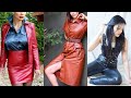 The most beautiful and marvelous collection of leather outfits for winter