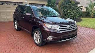 13 Toyota HIGHLANDER LIMITED AWD LEATHER BLUETOOTH NAV BACKUP CAMERA 45 DEALER SERVICES 2 OWNERS!!!