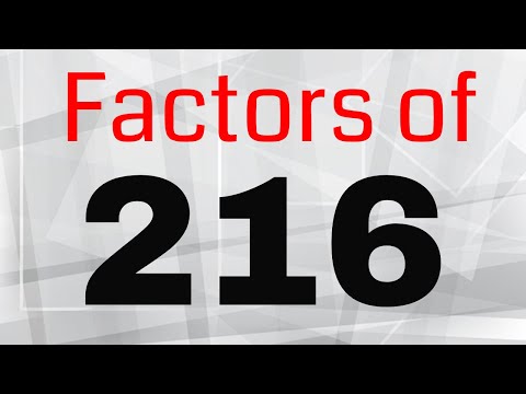 All factors of 216