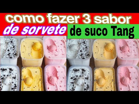 COMO FAZER 12 LITROS DE SORVETE DE SUCO TANG