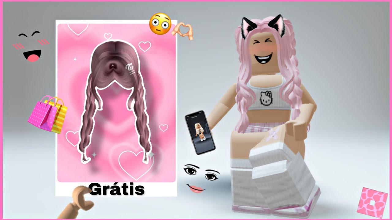 como ter cabelo de graça no Roblox super fácil sem gastar nenhum robux 🤩🥳  