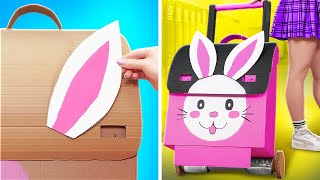 かわいい段ボール親子クラフト 😱 学用品のためのハック 😱 DIY バケーション 123 GO! TRENDS による