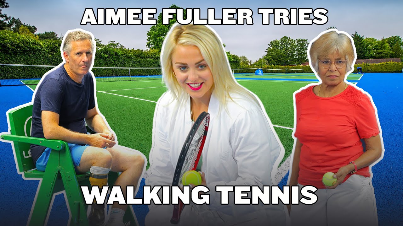 Aimee Fuller Takes On Walking Tennis with Adam Hills! | LTA x 
