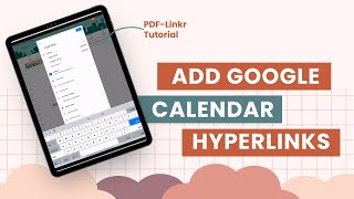Digital Planner linked to Google Calendar | Getting started with PDF-Linkr