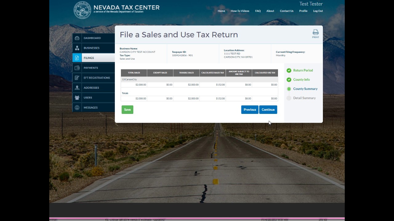 File Sales and Use Tax return Online - Nevada Tax - YouTube