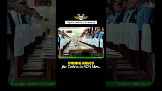Dining Rules for Cadets in NDA Mess #NDA #ndamotivationalstatus
