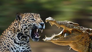 Ягуар против крокодила! Кто сильнее крокодил или ягуар?