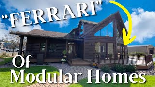 Say Hello To The “Ferrari” Of Modular Log Homes | Custom Modular Home Tour