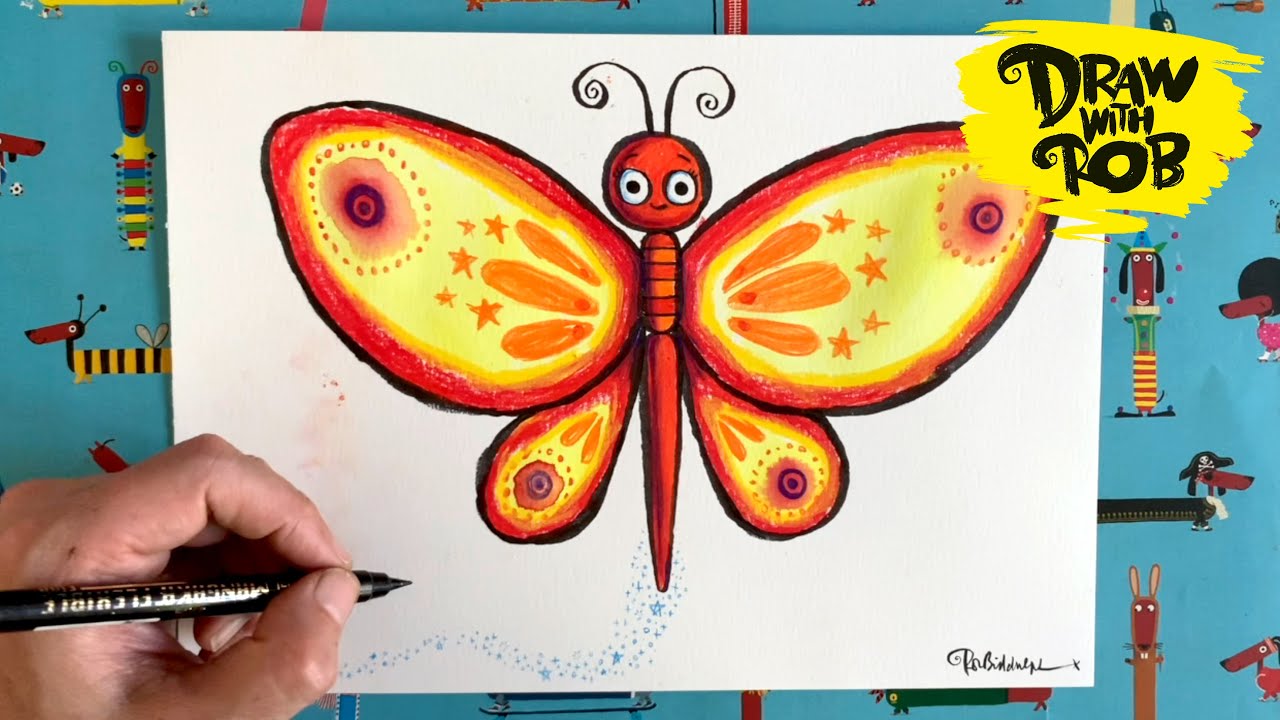 Drawwithrob 32 Butterfly Youtube