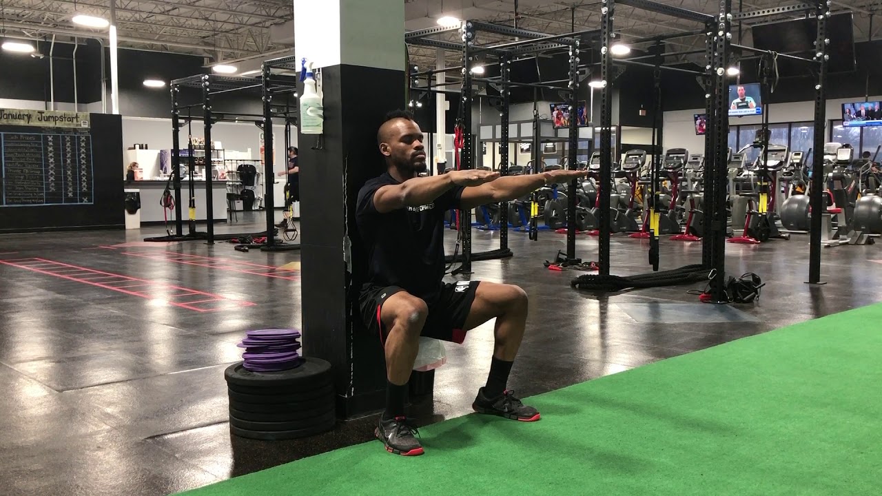 Wall Squat Iso Hold YouTube