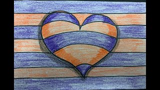 Easy Heart Op Art for Kids