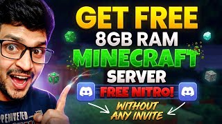 How To Get Free Minecraft Server & Free Nitro 😍 | 8gb Ram No Invite Net Worth