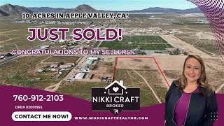 10 acres in Apple Valley, CA **SOLD**