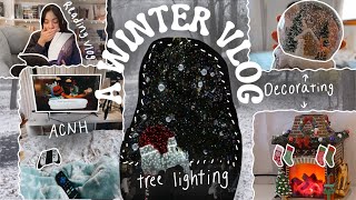 A winter vlog ❄️ decorating for the holidays, tree lighting + more (bookmas day 5)
