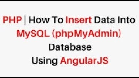 Angular + PHP + MySQL