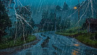 Sonido de Lluvia Relajante para Dormir en 2 Minutos - Lluvia y Truenos en Techo en Bosque Relax, #63