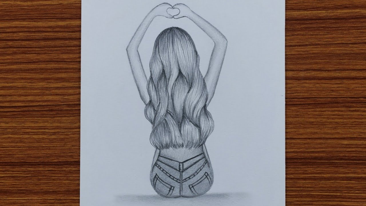 Girls easy drawing #art #pencildrawing #easydrawing #girldrawing