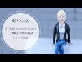Happy birthday cake topper | Sitting girl silhouette cake topper | Lady cake topper | Fondant topper