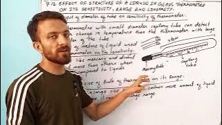 Class 9 | Physics | Unit 7 | 7.12 Effect of structure of a liquid in glass thermometer on its