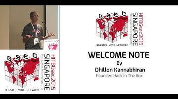 #HITBGSEC 2015 - Dhillon ‘l33tdawg’ Kannabhiran - Welcome Note
