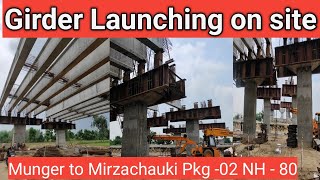 Girder Launching on Site |Deck slab casting | Cross Girder casting |Stressing of Girder |