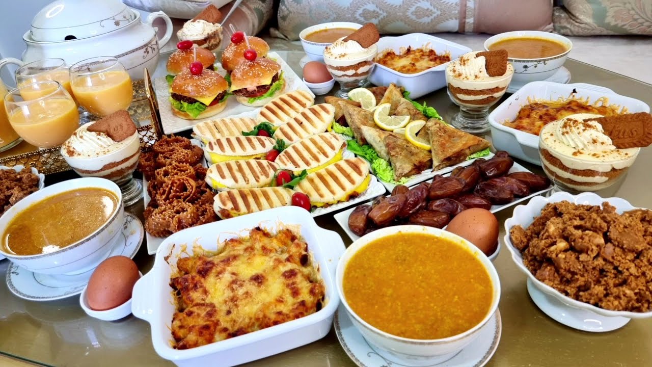 افطار تاسع رمضان🌙كلشي ساهل وفالمتناول🥰وصفات كيحماق عليهم الصغير والكبير👌🏻تحلية خطيرة كراتان اخر لحظة