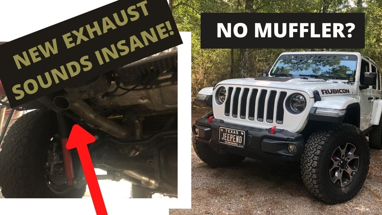 Jeep JL  Dynomax Muffler Delete Tailpipe Exhaust - YouTube